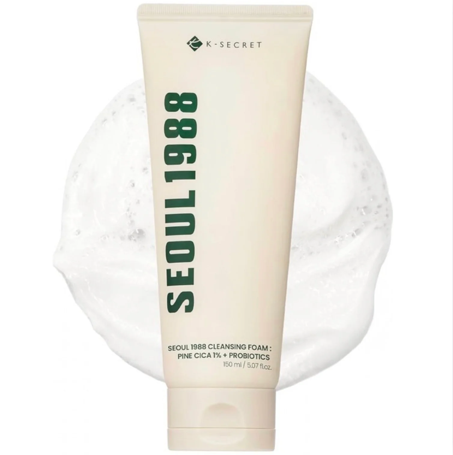 KSECRET Seoul 1988 Cleansing Foam: Pine Cica 1% + Probiotics 150mL