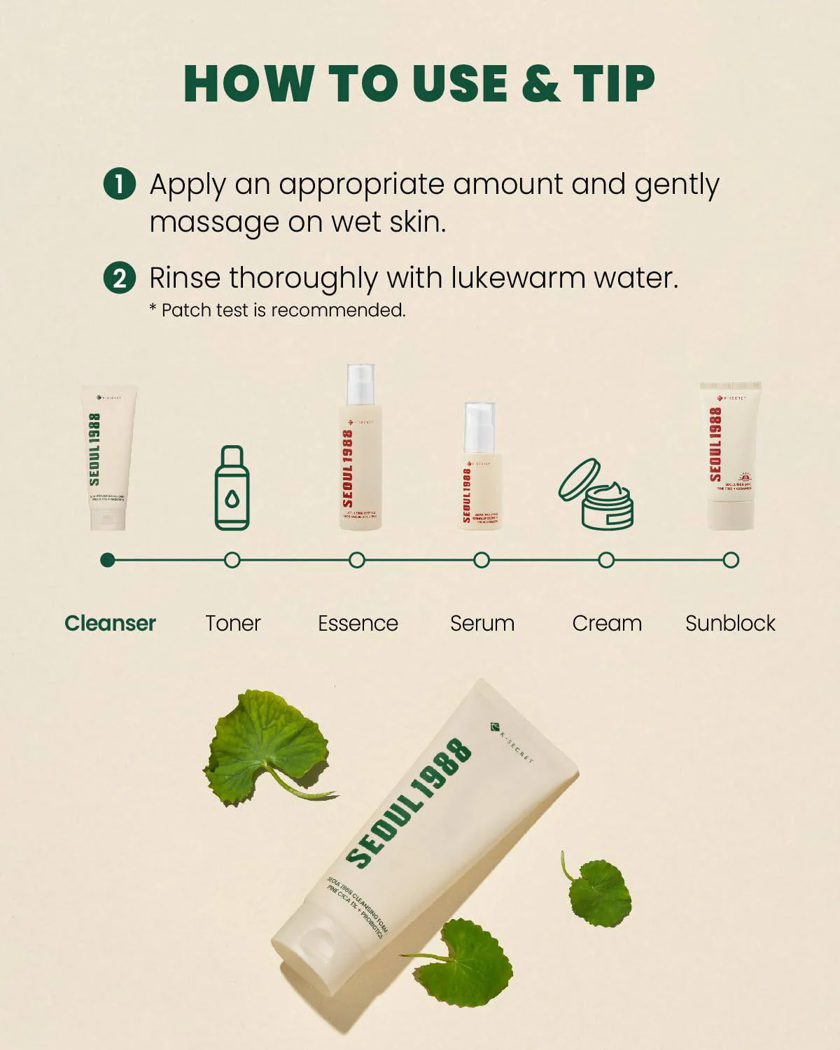 KSECRET Seoul 1988 Cleansing Foam: Pine Cica 1% + Probiotics 150mL - Image 9
