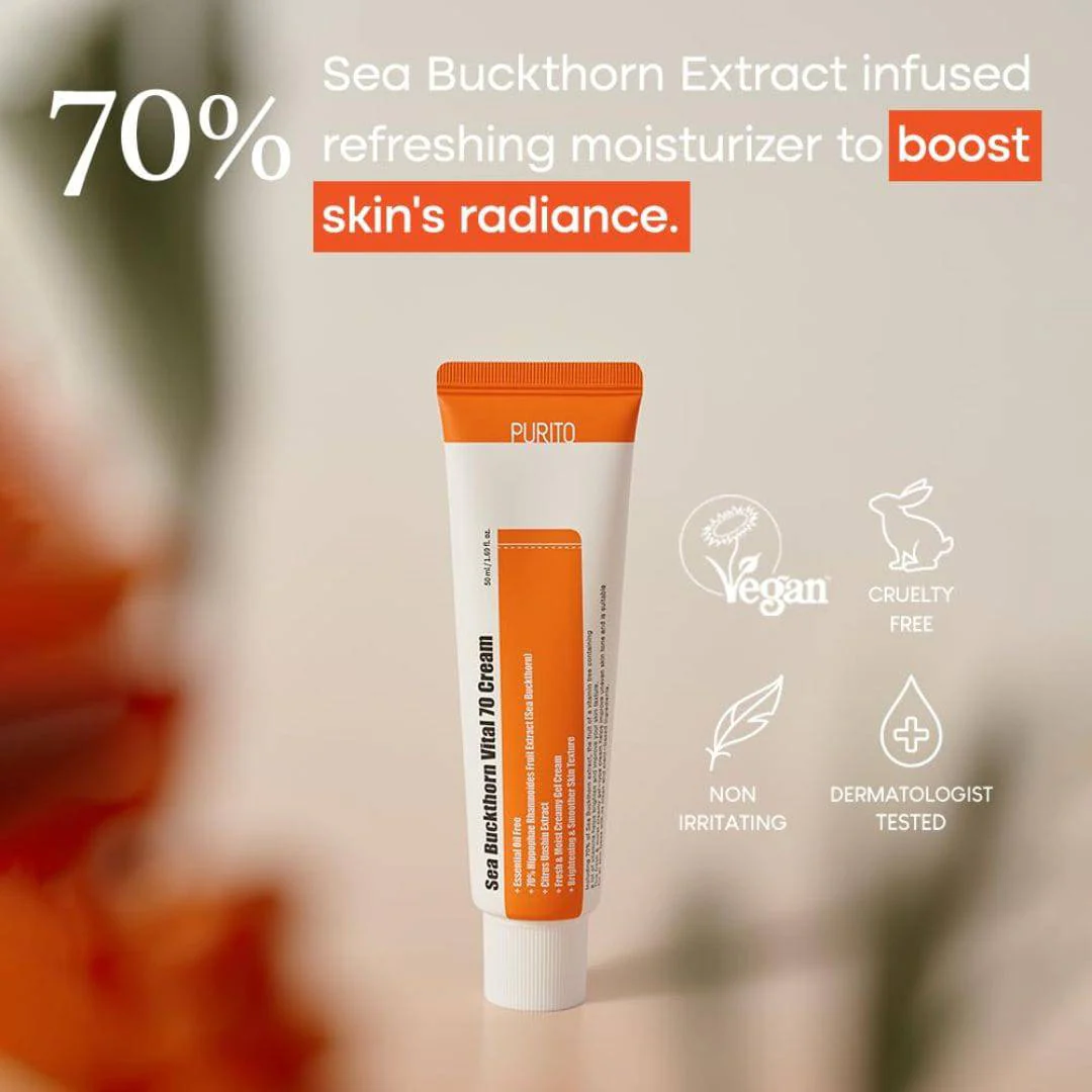 PURITO SEOUL Sea Buckthorn Vital 70 Cream - Image 4