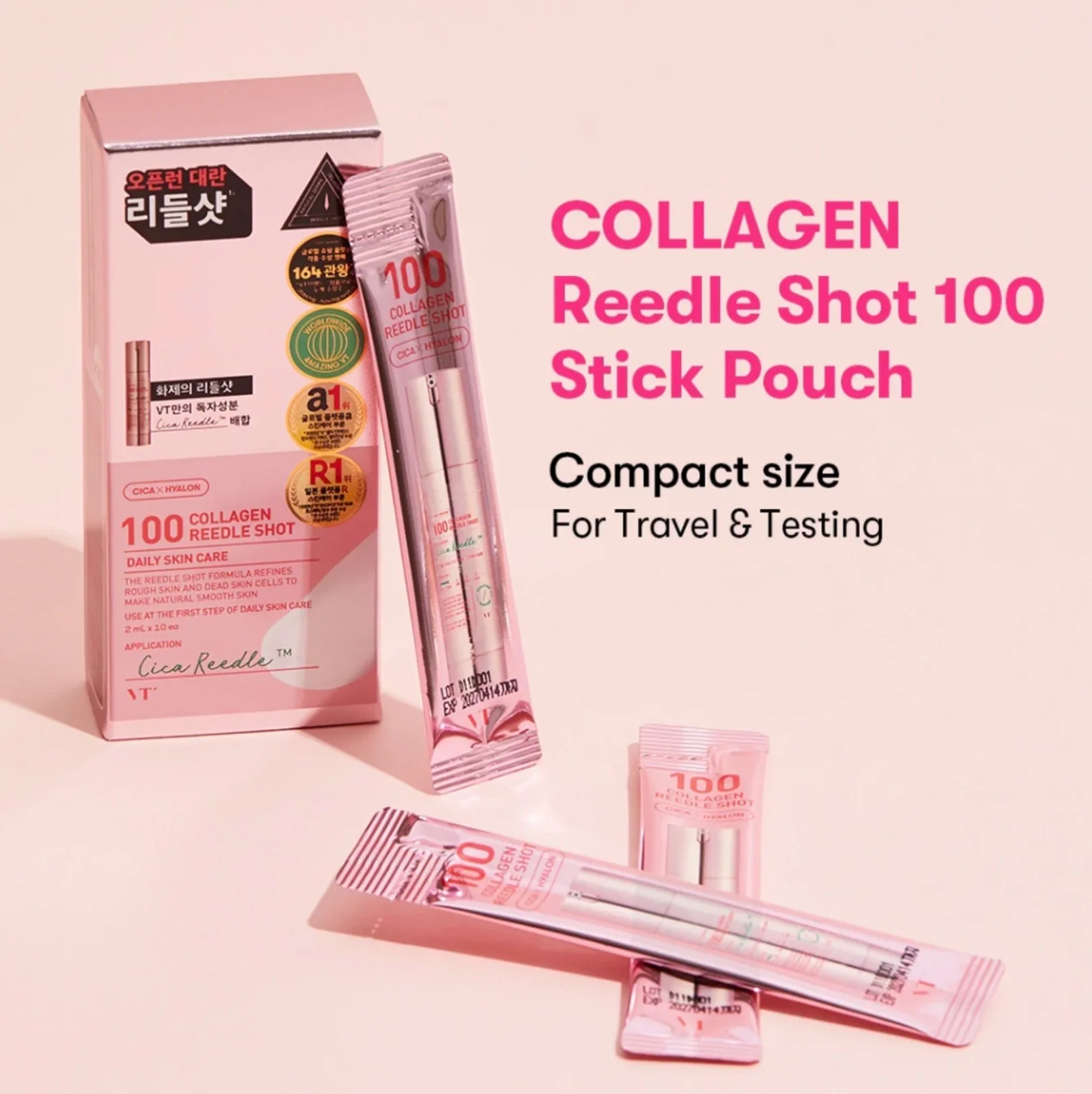 VT COSMETICS Collagen Reedle Shot 100 Stick Pouch 2mL x 10ea - Image 3